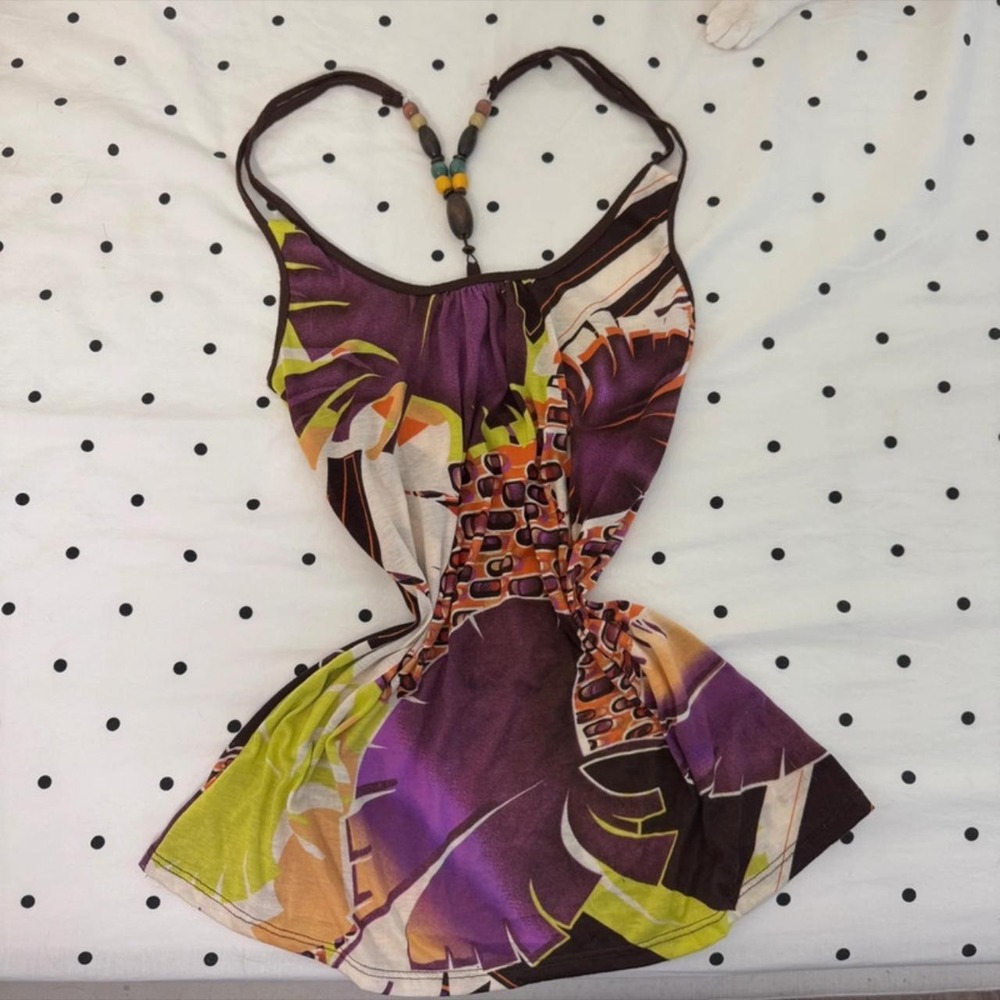 Y2K Rue 21 beaded printed tank